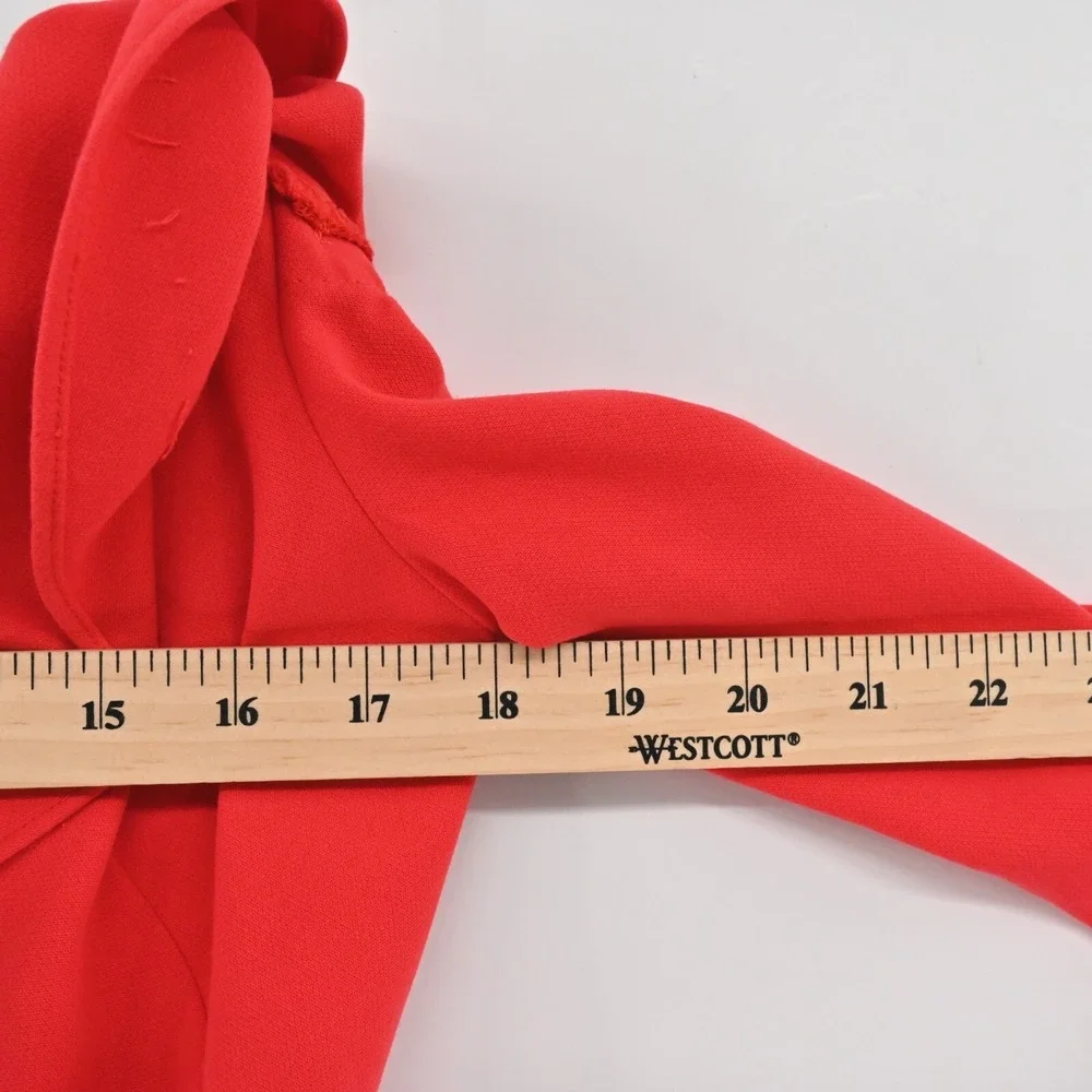 BLACK HALO Tava Dress Size 6‎ Red Glamorous Ruffle Romantic Elegant Mini Sheath - Picture 4 of 13